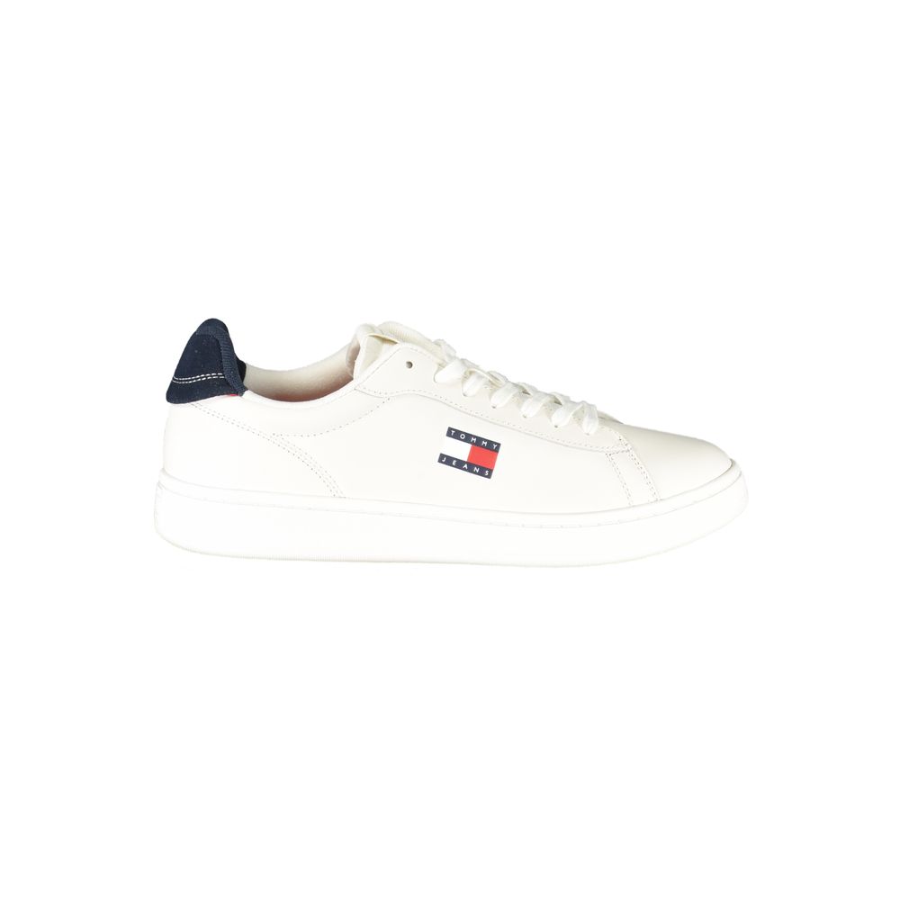 Tommy Hilfiger Men's White Polyurethane Sneakers
