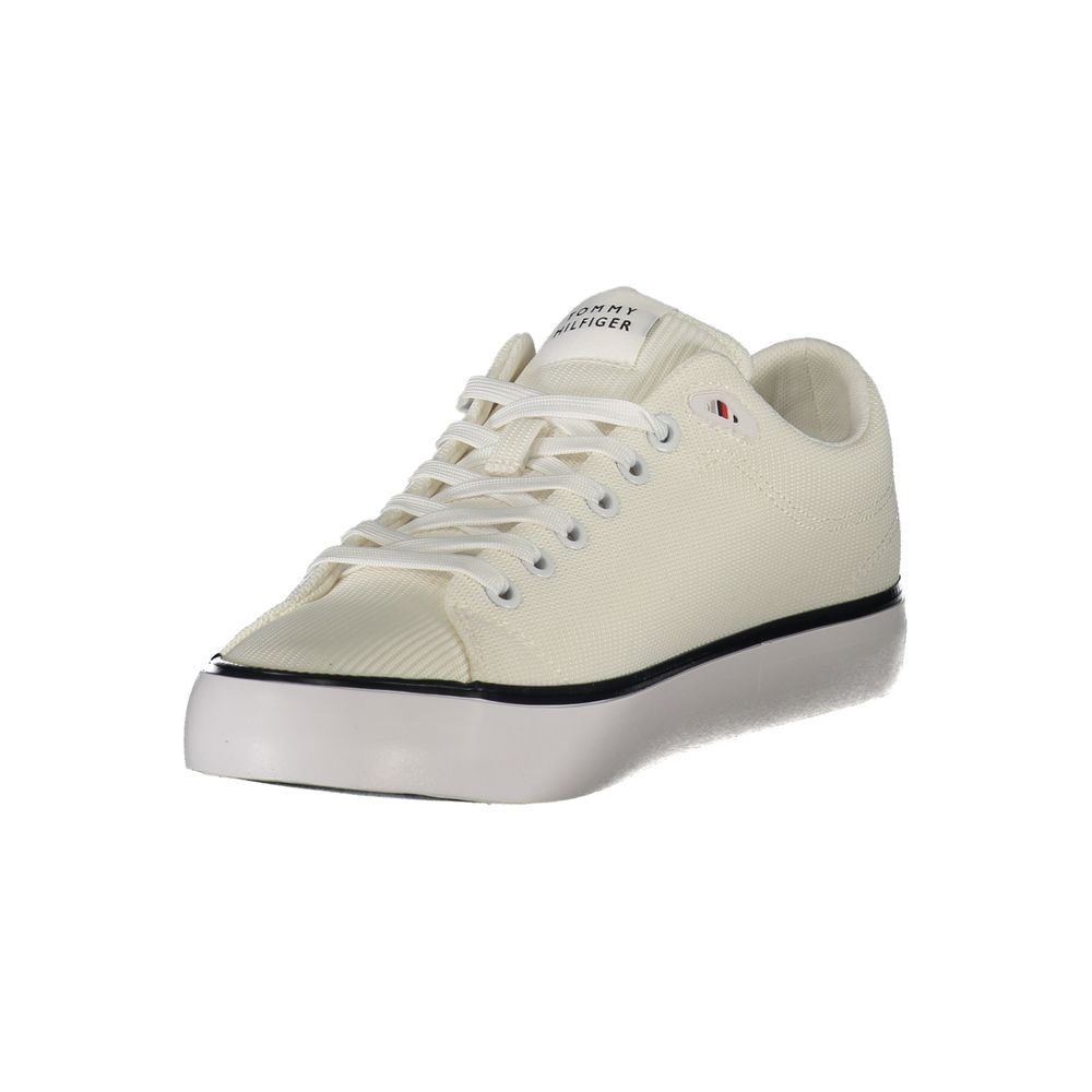 Tommy Hilfiger Men's White Polyurethane Sneakers