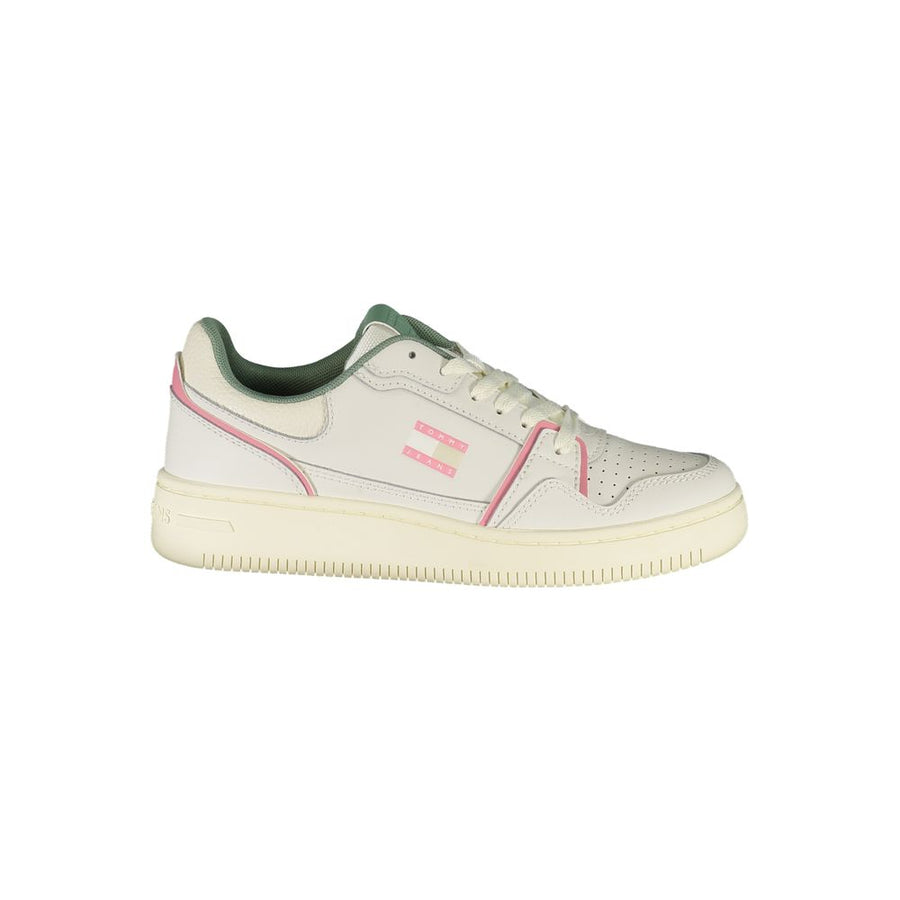Tommy Hilfiger White Polyester Low-Top Sneakers