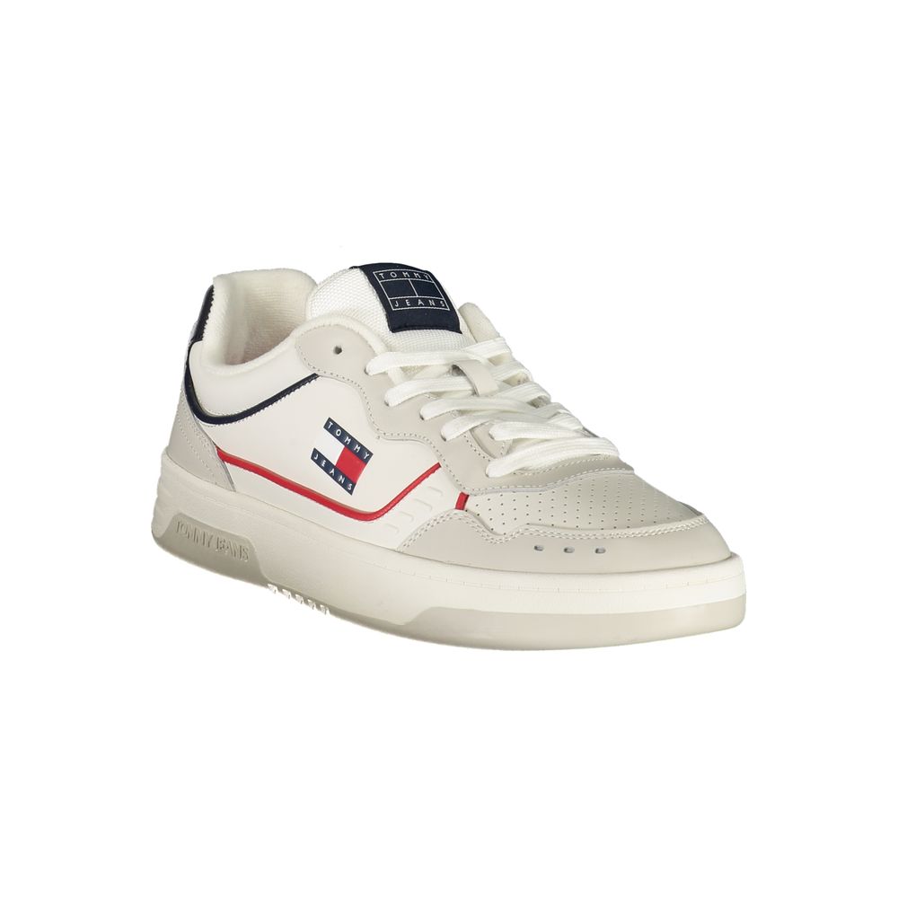 Tommy Hilfiger White Polyurethane Men's Sneaker