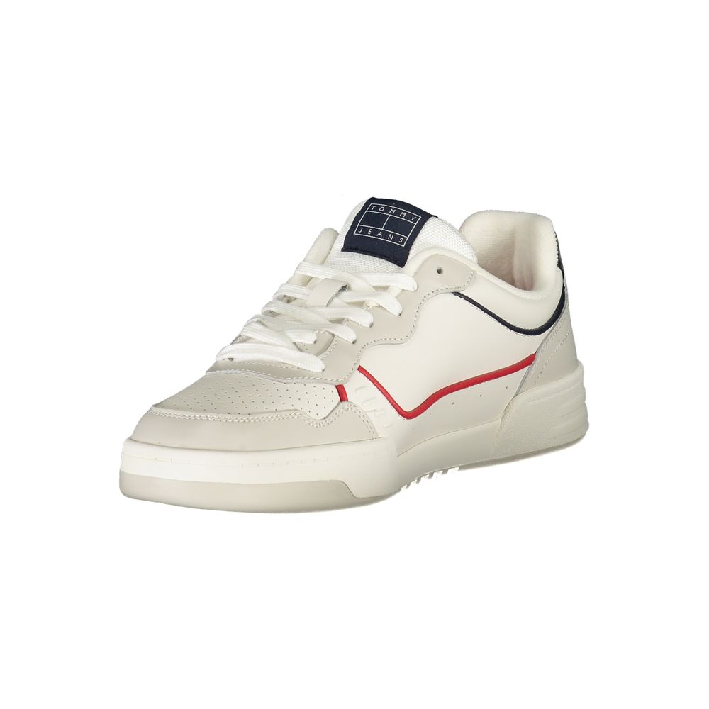 Tommy Hilfiger White Polyurethane Men's Sneaker