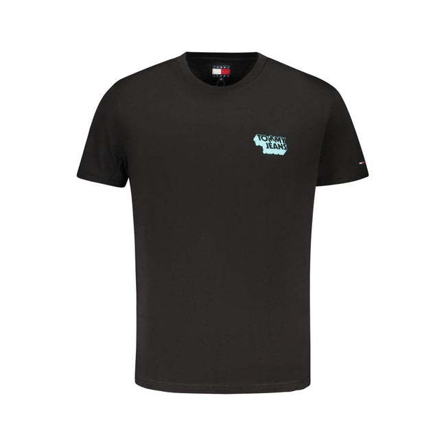 Tommy Hilfiger Schwarzes Baumwoll-T-Shirt für Herren