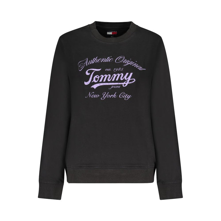 Tommy Hilfiger Women's Black Cotton Sweatshirt