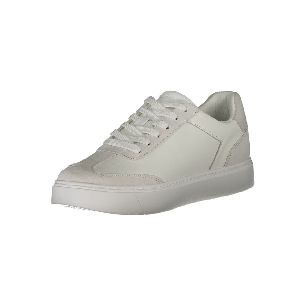 Calvin Klein Men's White Polyurethane Sneaker