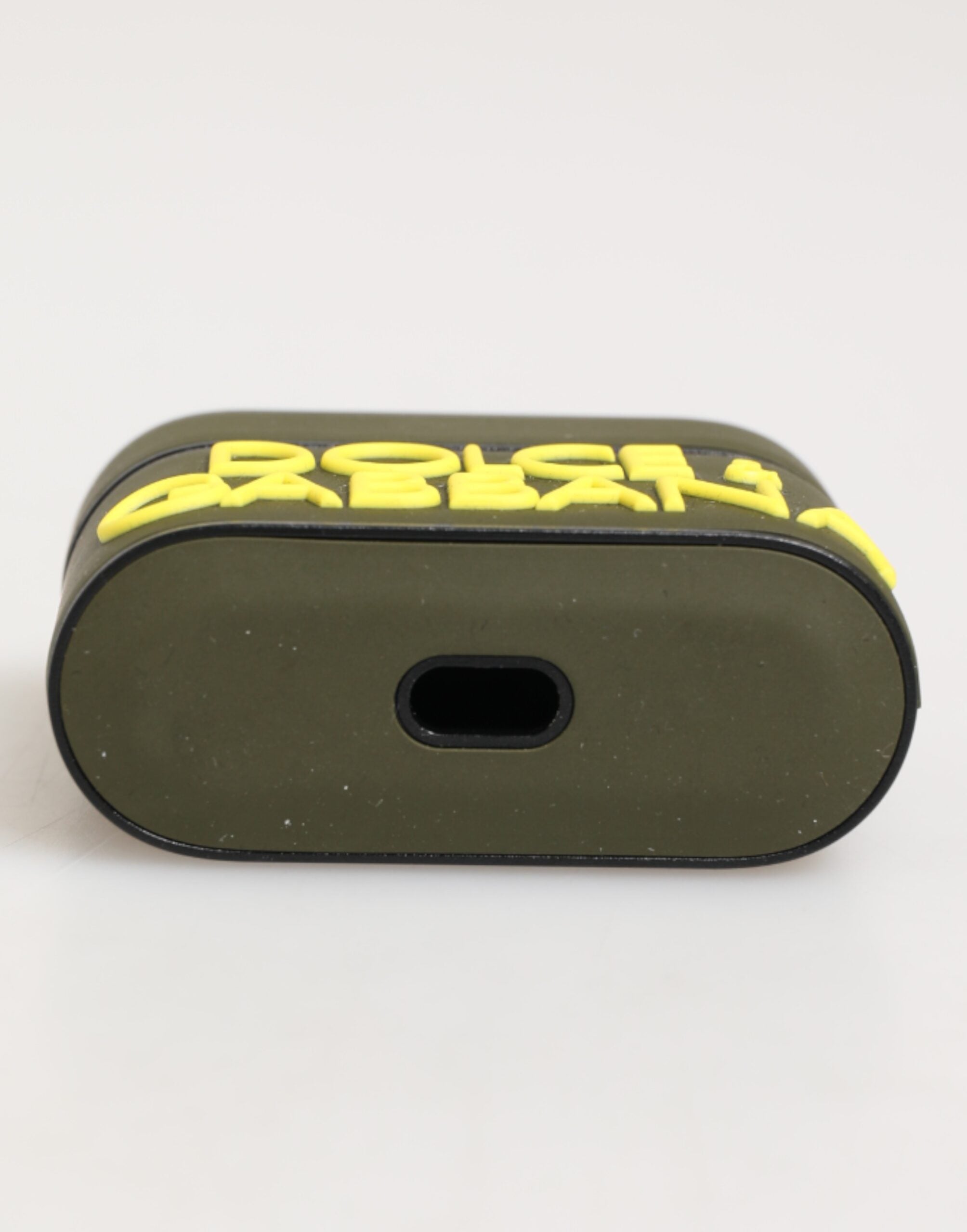 Dolce & Gabbana Armee-Grün Gummi Logo Prägung Zubehör Airpods Hülle