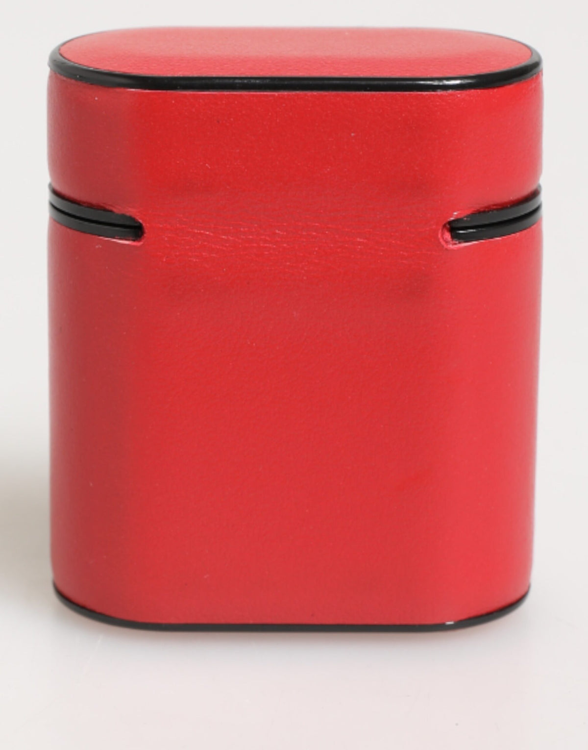 Dolce & Gabbana Red White Calfskin Logo Flip Holder Airpods Case