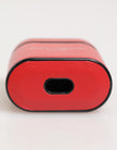 Dolce & Gabbana Rot Weiß Kalbsleder Logo Flip Halter AirPods Etui