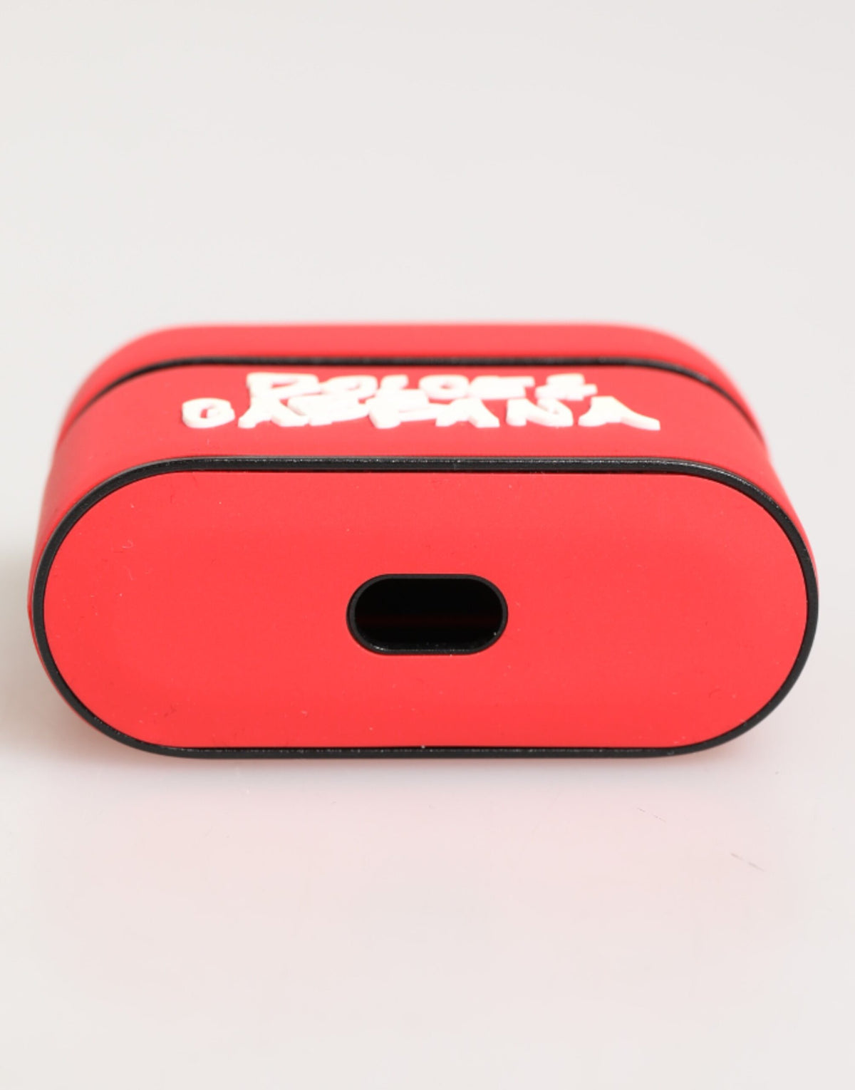 Dolce & Gabbana Red PVC DG Logo Embossed Men's Flip Case for Airpods