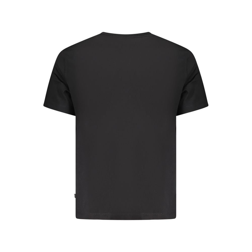 Guess Jeans Schwarzes Baumwoll-T-Shirt für Herren