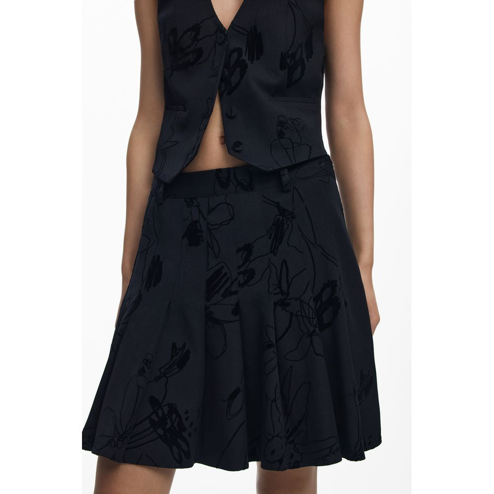 Desigual Women's Black Polyester Skirt