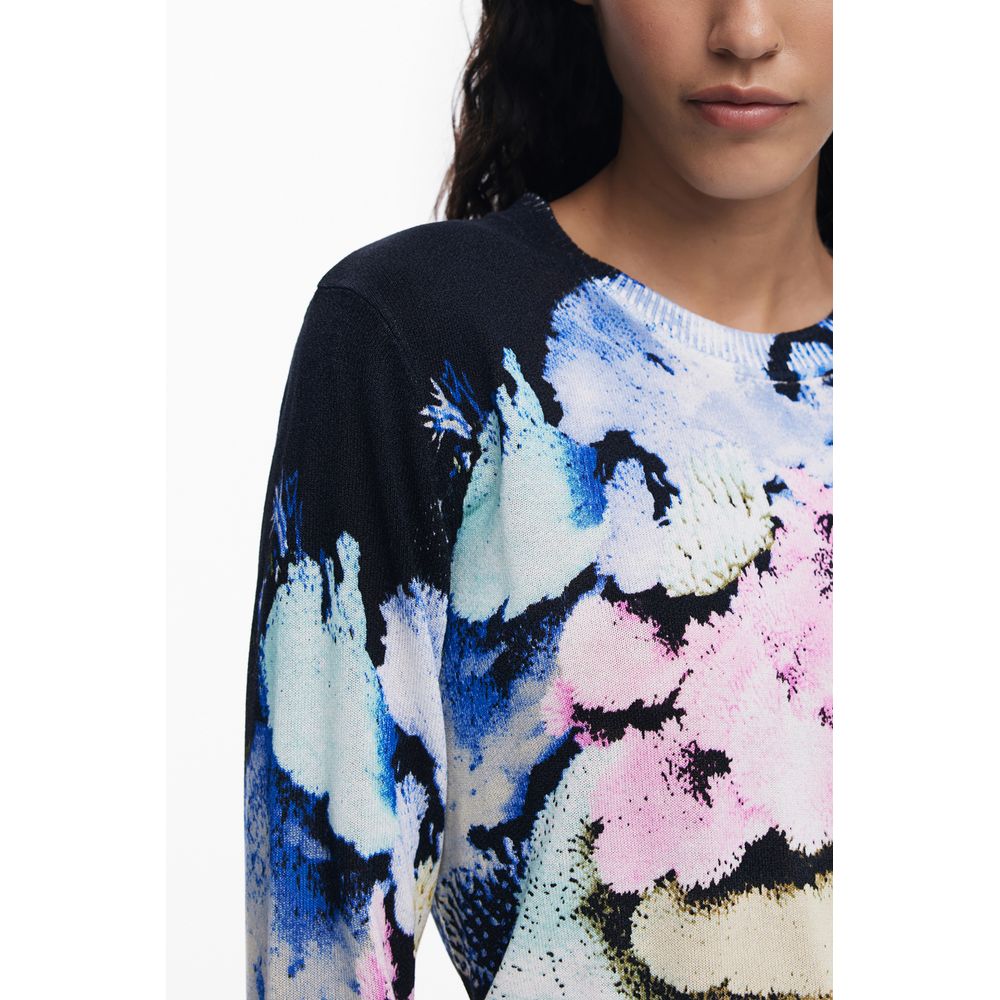Desigual Women's Black Linen Sweater