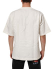 Dolce & Gabbana Weißes Logo-Print-Baumwoll-Rundhals-T-Shirt für Herren