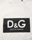 Dolce & Gabbana Weißes Logo-Print-Baumwoll-Rundhals-T-Shirt für Herren