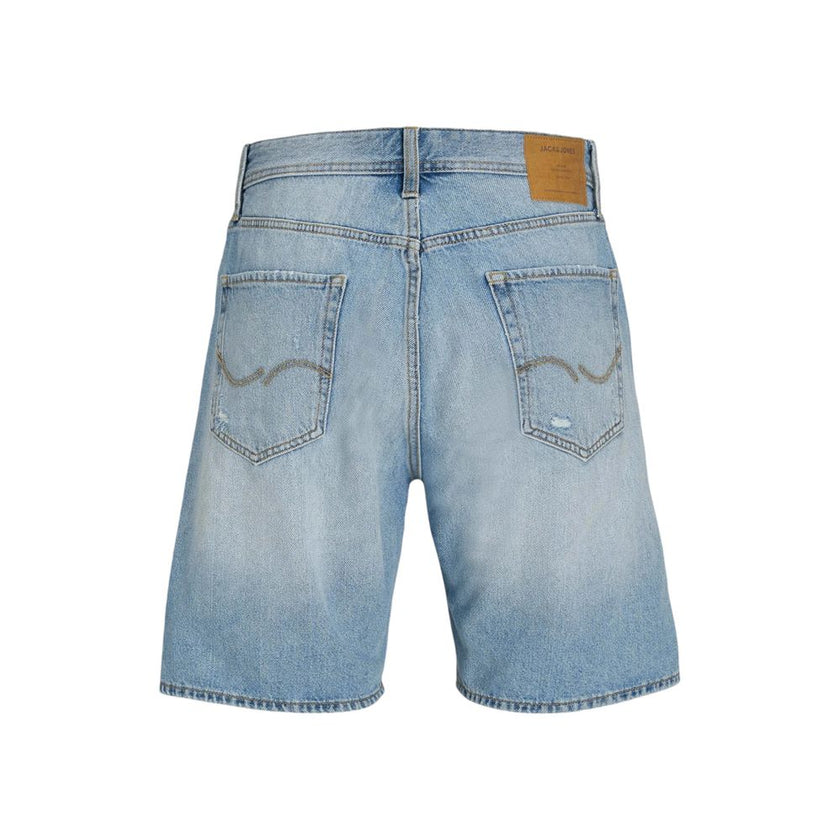 Jack Jones Hellblaue Baumwoll-Bermudashorts