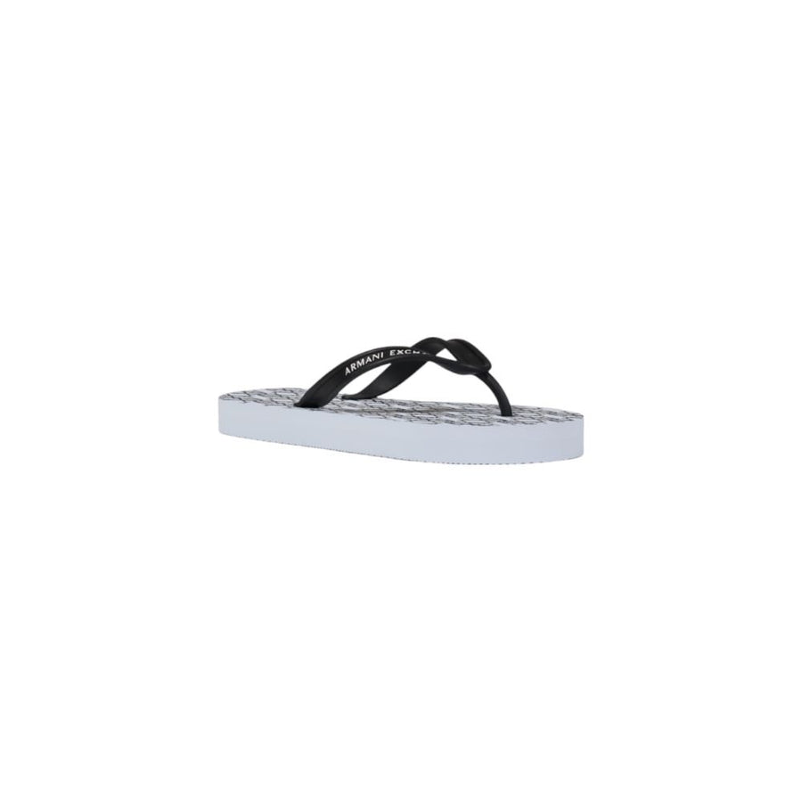 Armani Exchange White Rubber Flip Flop Sandals