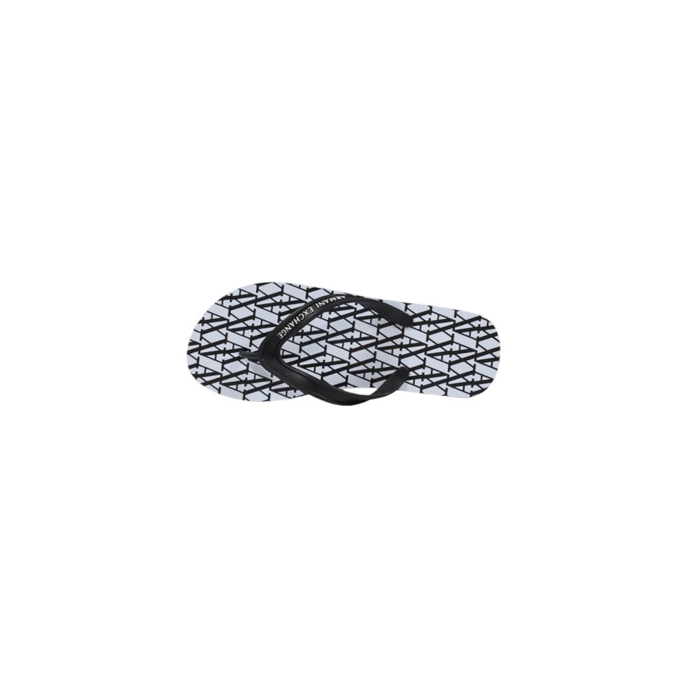 Armani Exchange Weiße Gummi-Flip-Flop-Sandalen