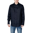 Armani Exchange Blaues Leinenhemd