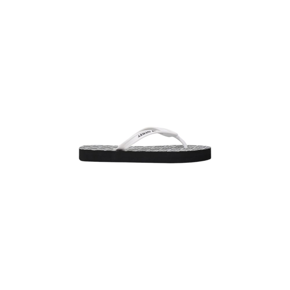 Armani Exchange Flip-Flops aus Gummi in Schwarz und Weiß