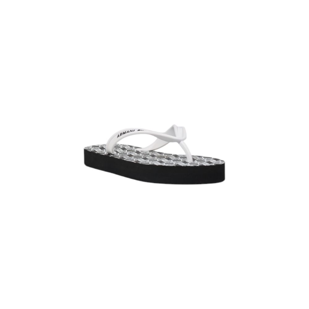 Armani Exchange Flip-Flops aus Gummi in Schwarz und Weiß