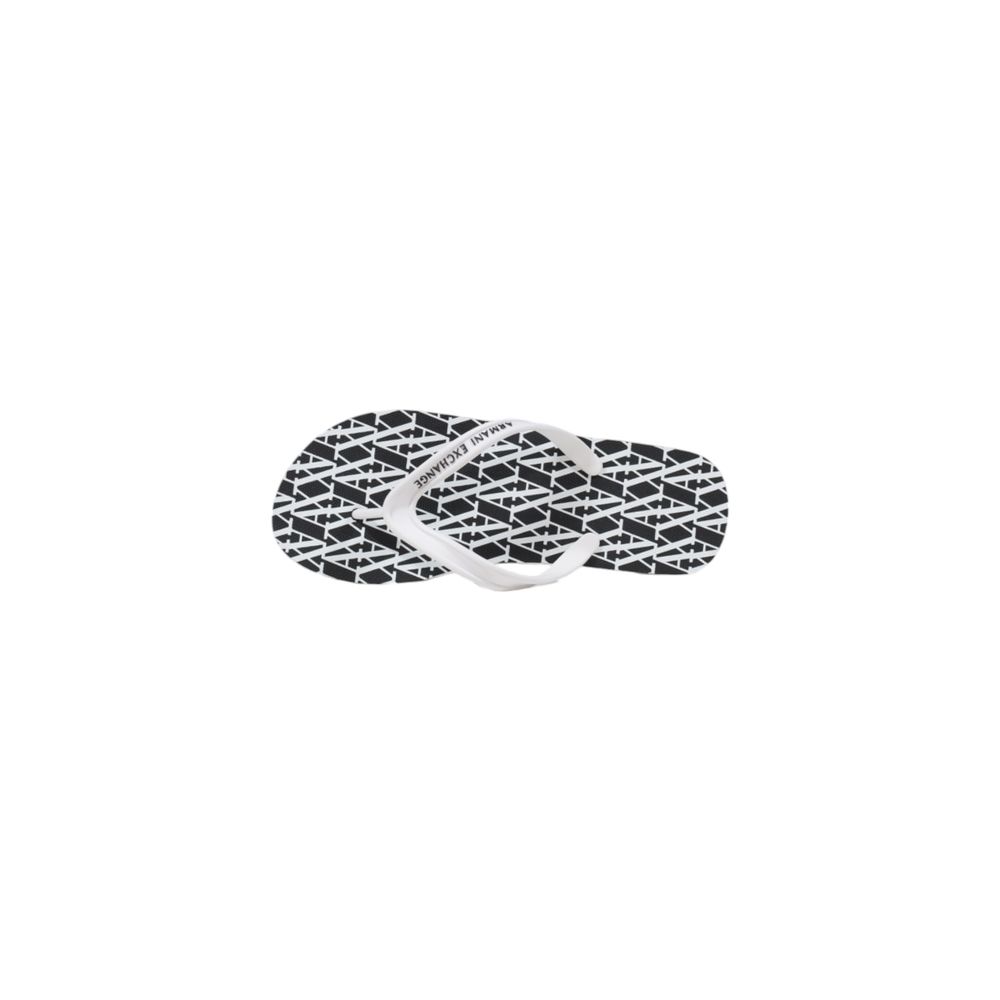Armani Exchange Flip-Flops aus Gummi in Schwarz und Weiß