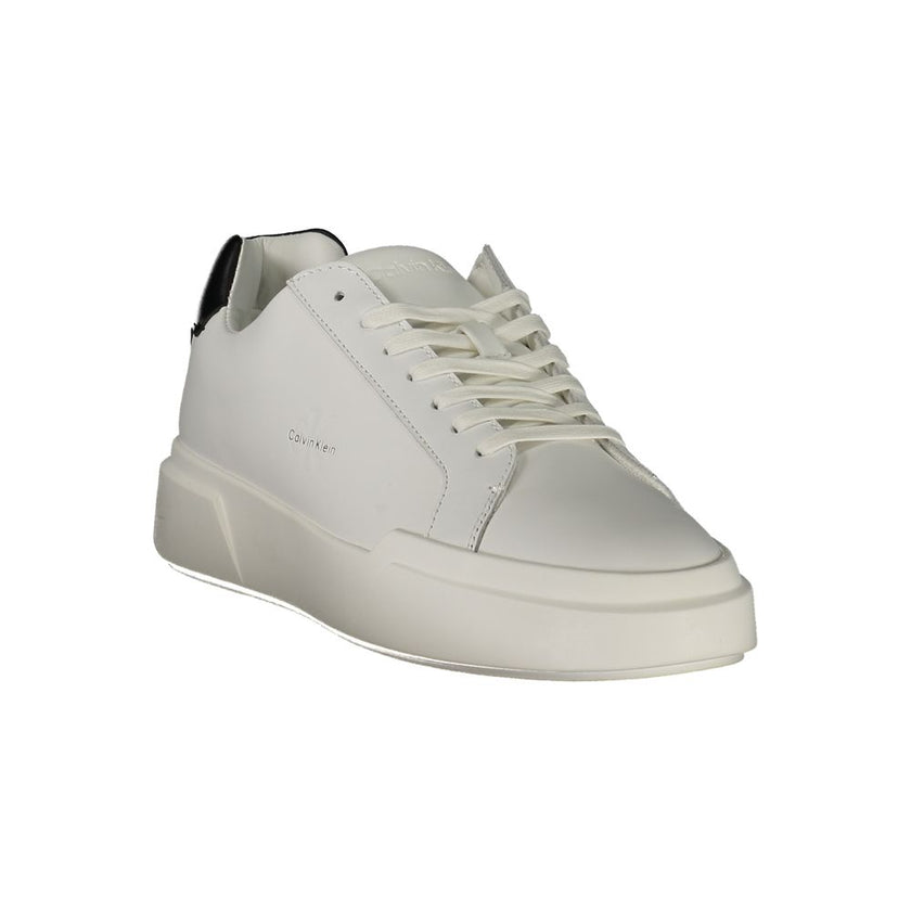 Calvin Klein Bianco Leder Herren Sneaker