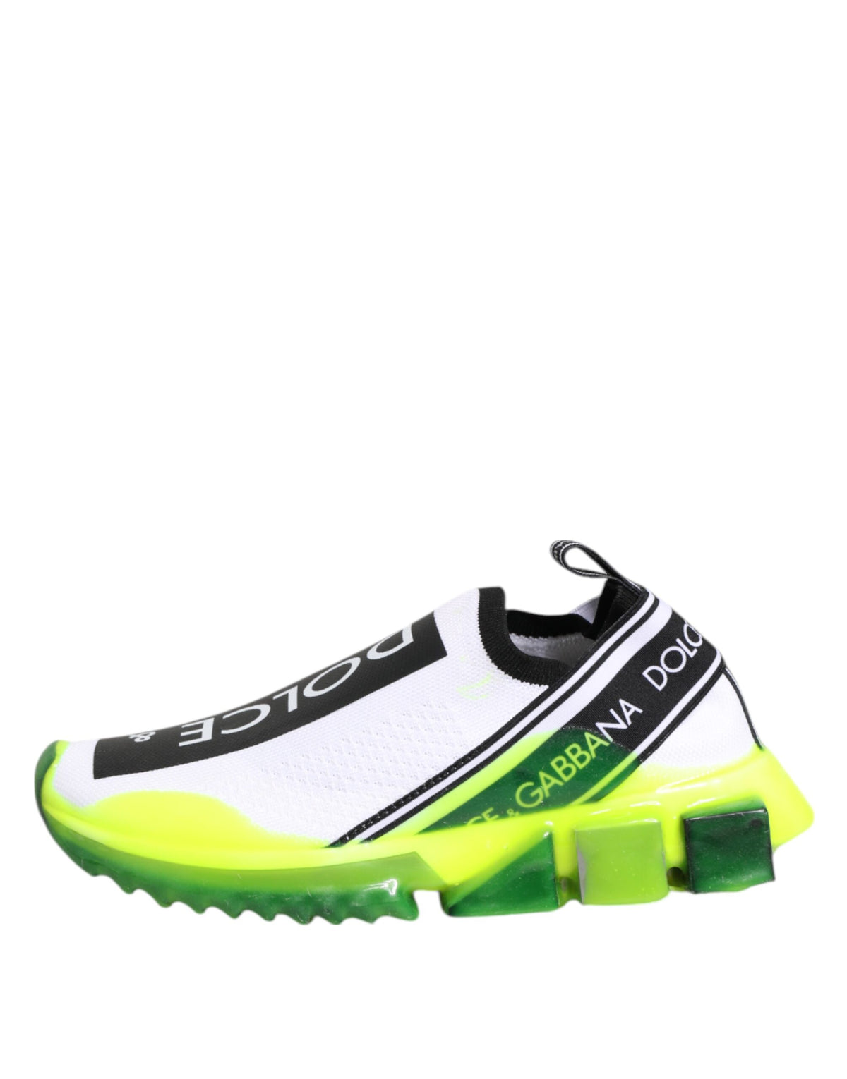 Dolce & Gabbana Black White Slip-On Sorrento Sneakers Shoes