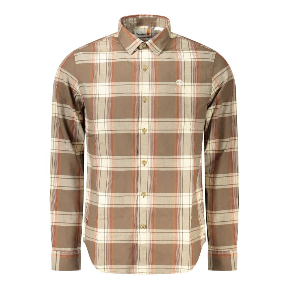 Timberland Men's Brown Cotton Shirt