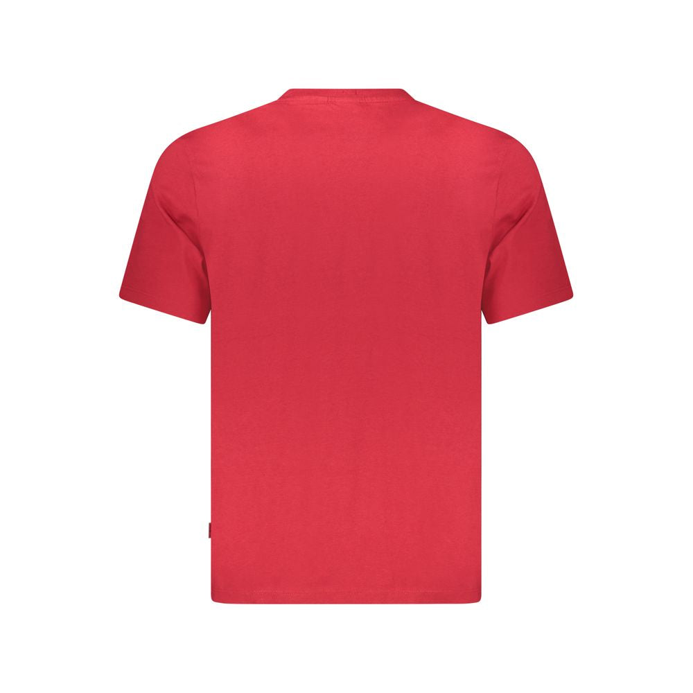 Pepe Jeans Rotes Baumwoll-T-Shirt für Herren