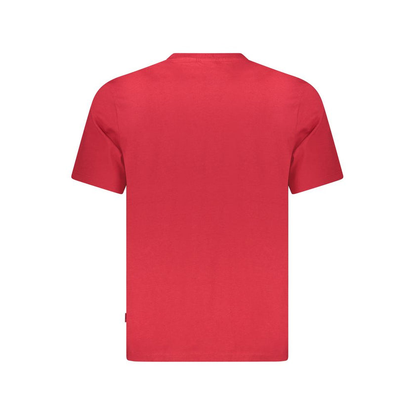 Pepe Jeans Rotes Baumwoll-T-Shirt für Herren