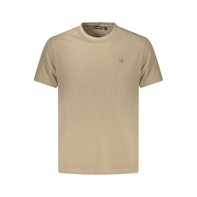 Napapijri Braunes Baumwoll-T-Shirt für Männer