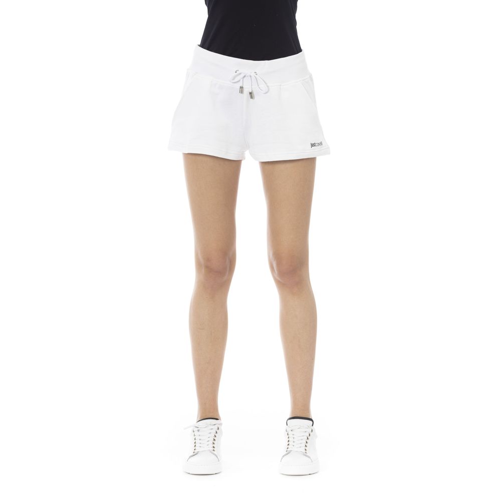 Just Cavalli Women's White Cotton Sweatshorts