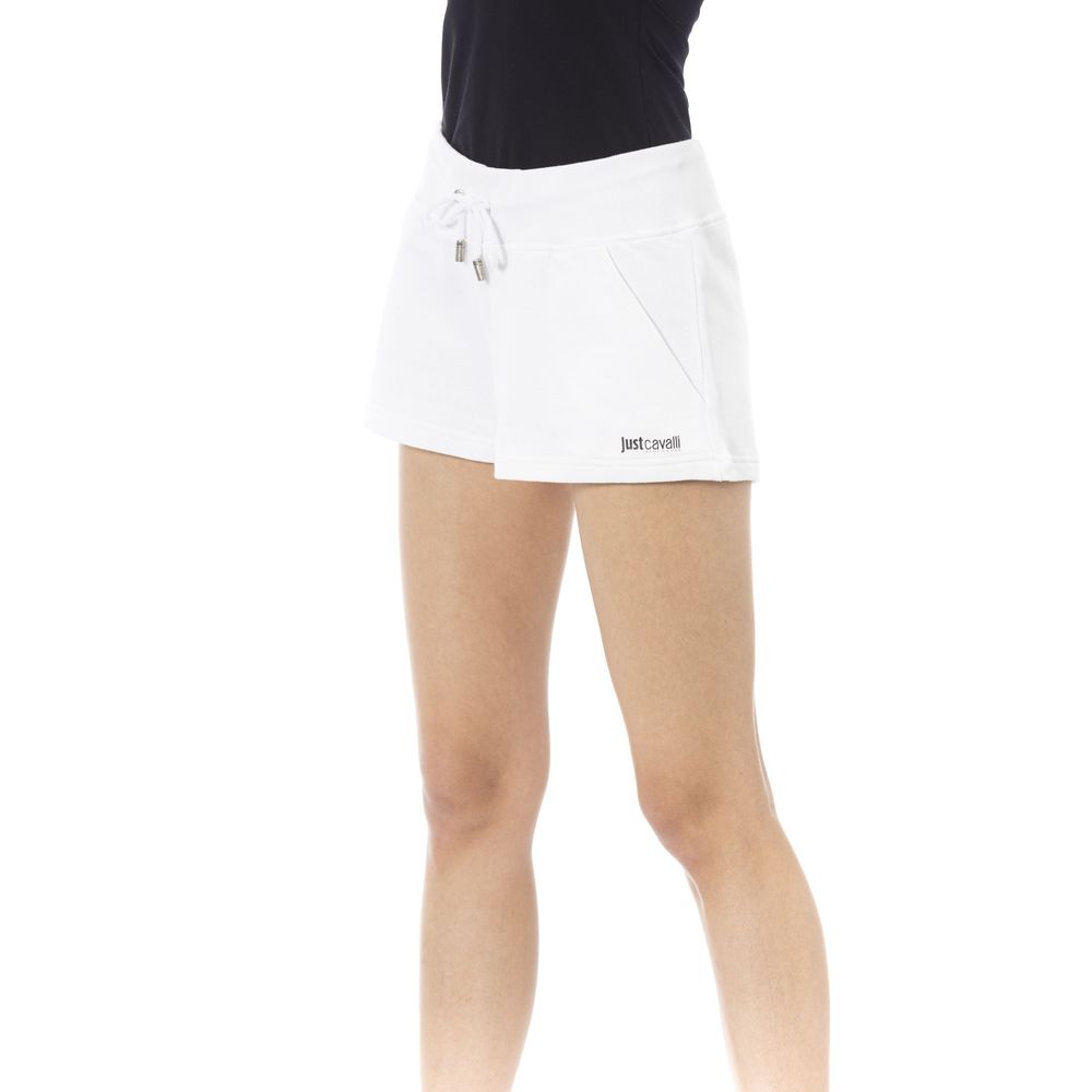 Just Cavalli Women's White Cotton Sweatshorts