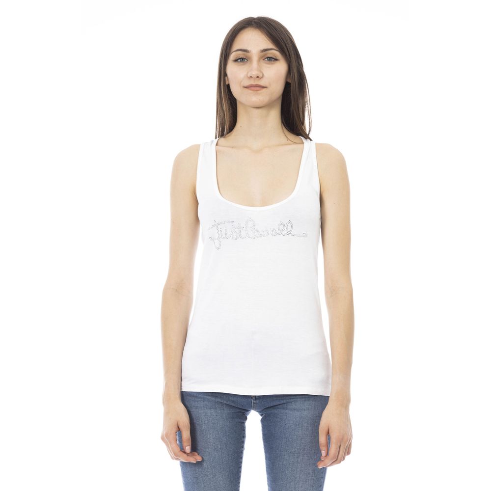 Just Cavalli White Viscose Women's Top
