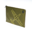 Trussardi Grüne Leder-Clutch für Herren