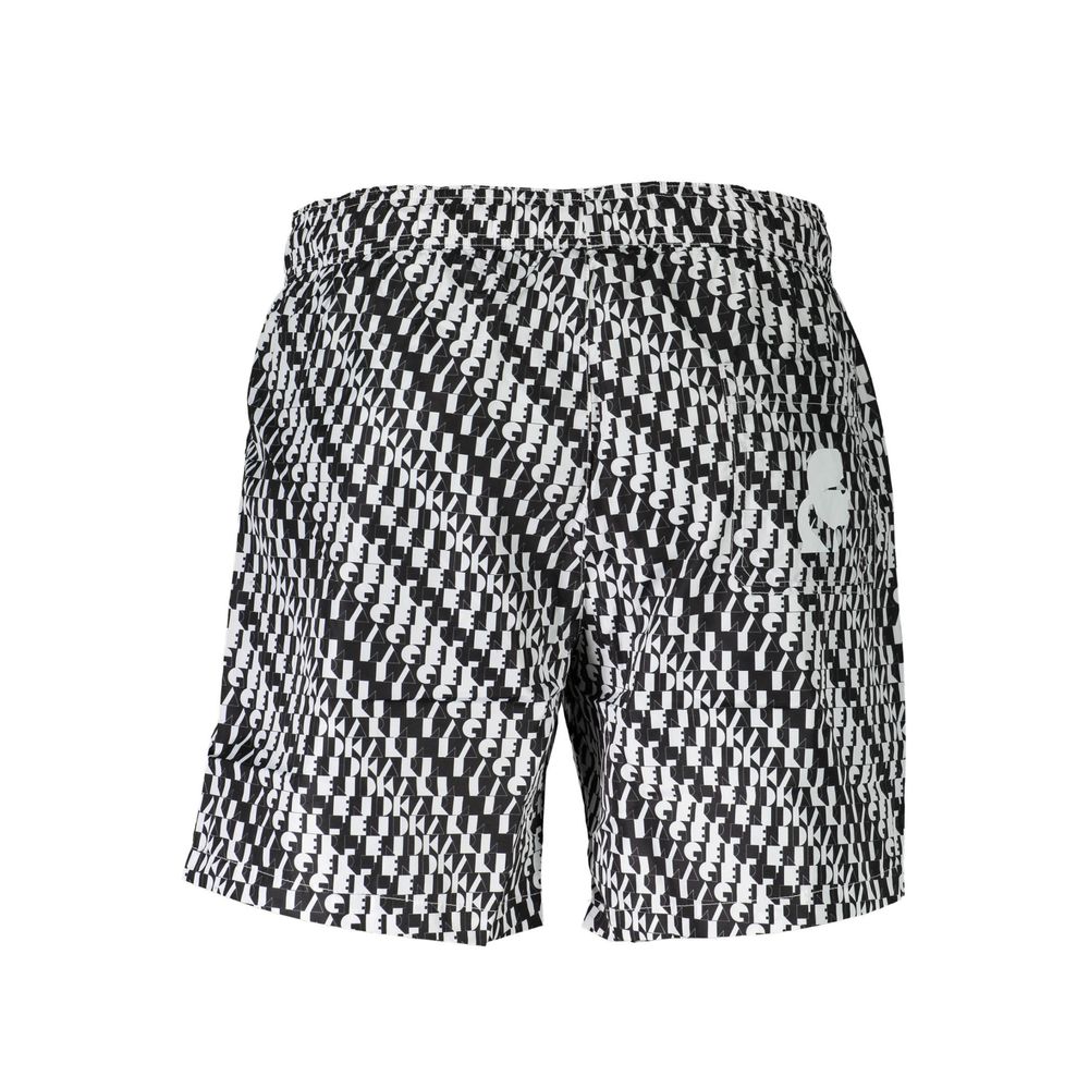Karl Lagerfeld Men's White Polyester Swim Shorts