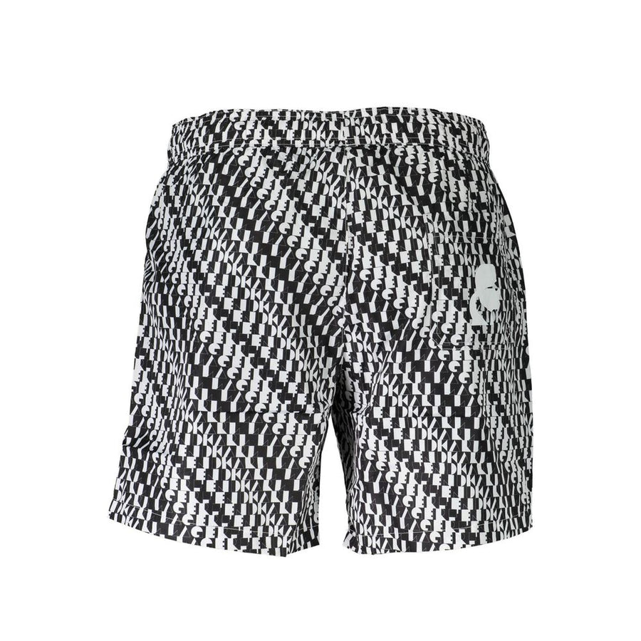 Karl Lagerfeld Men's White Polyester Swim Shorts