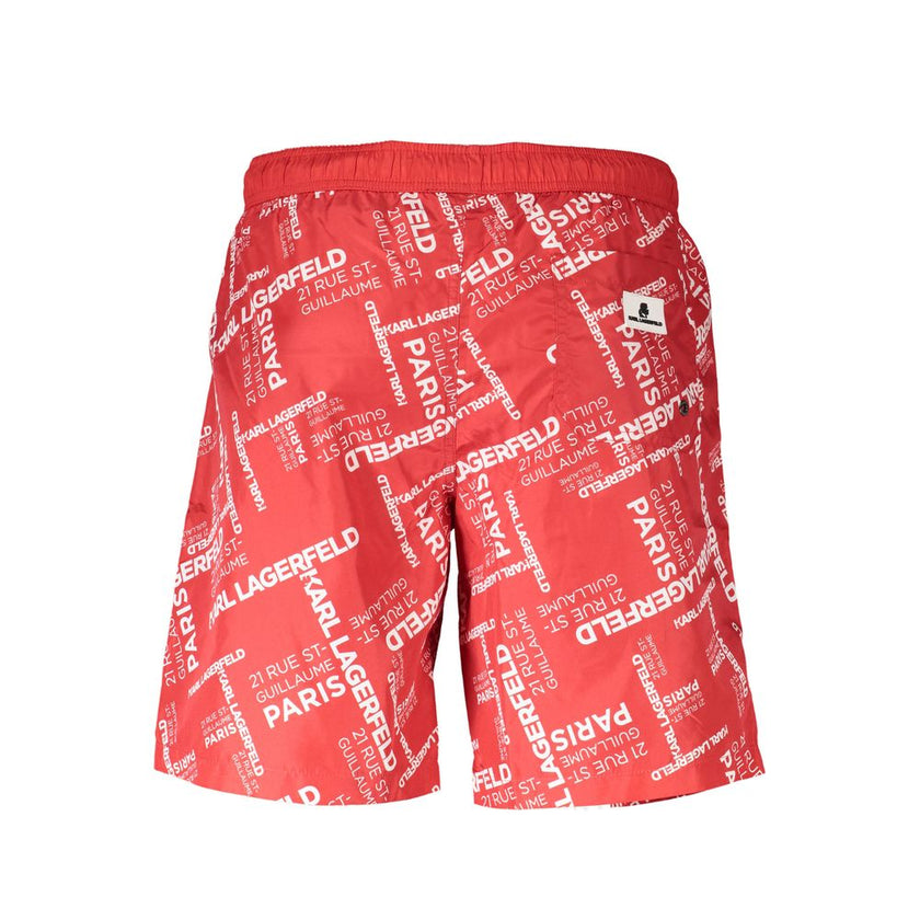 Karl Lagerfeld Rote Polyester-Badebekleidung