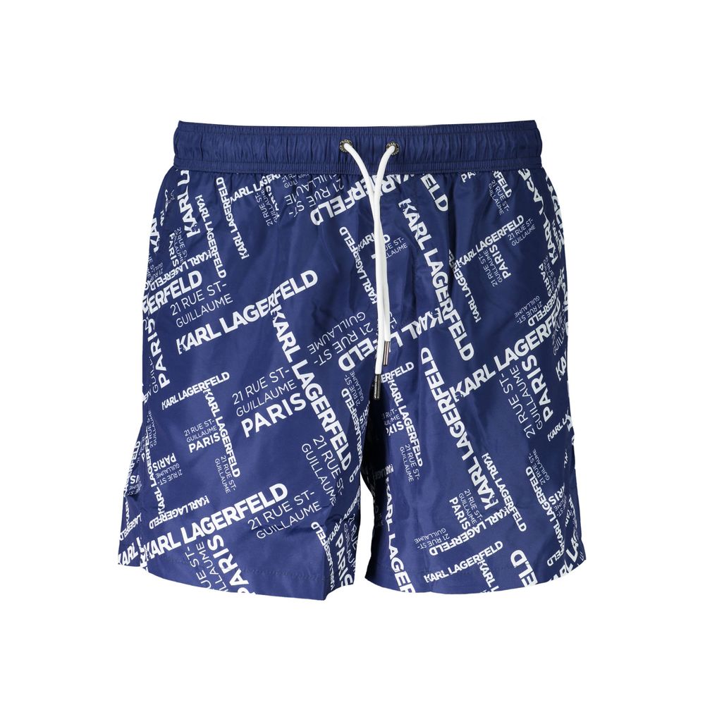 Karl Lagerfeld Blue Polyester Men's Swim Shorts