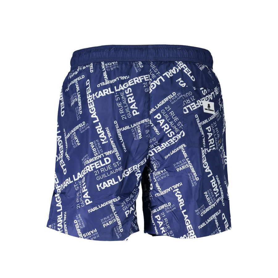 Karl Lagerfeld Blue Polyester Men's Swim Shorts