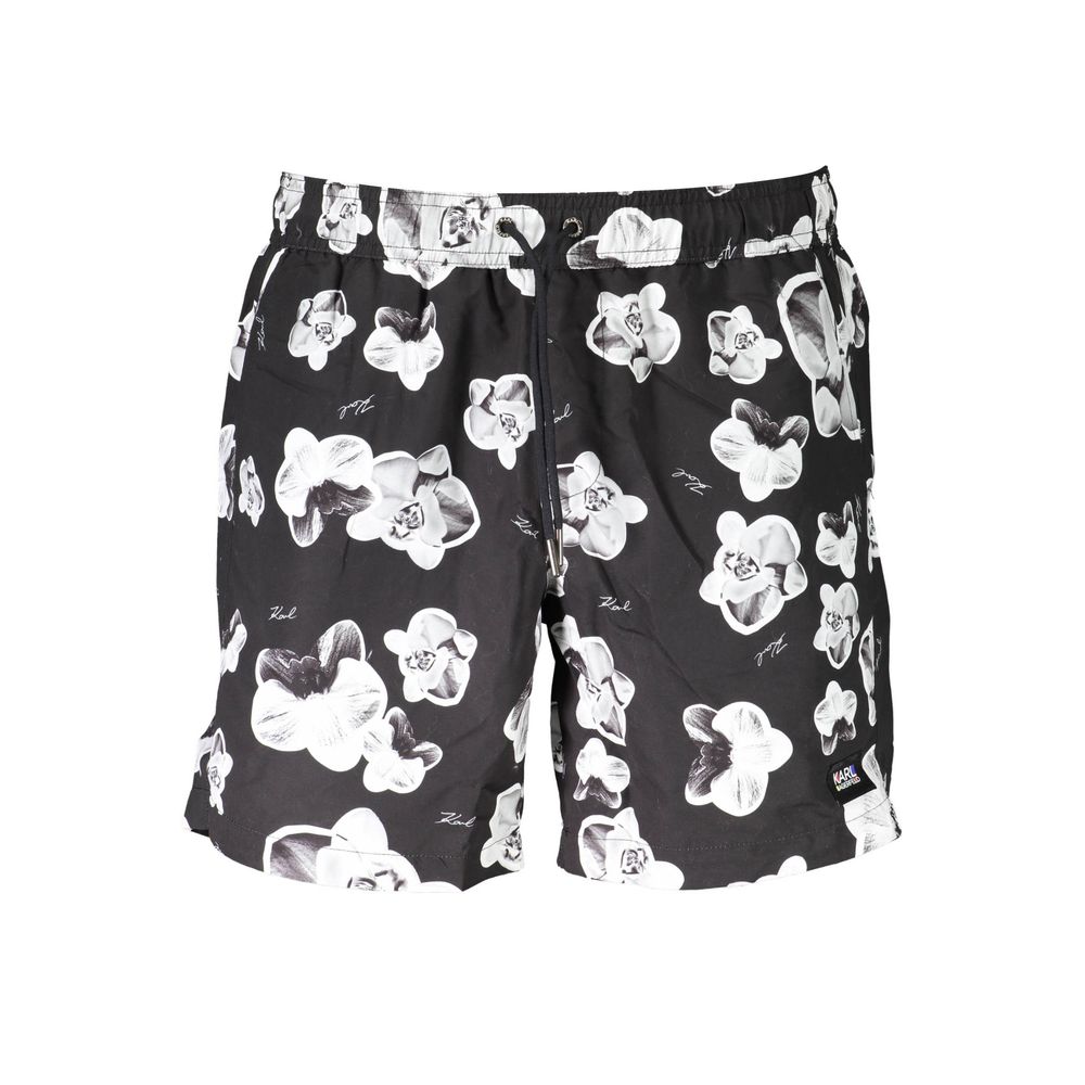 Karl Lagerfeld Nero Men's Polyester Swim Shorts