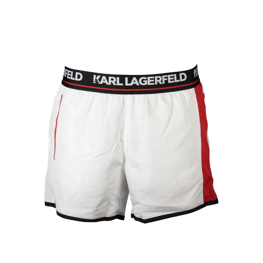 Karl Lagerfeld Weiße Polyester-Badebekleidung