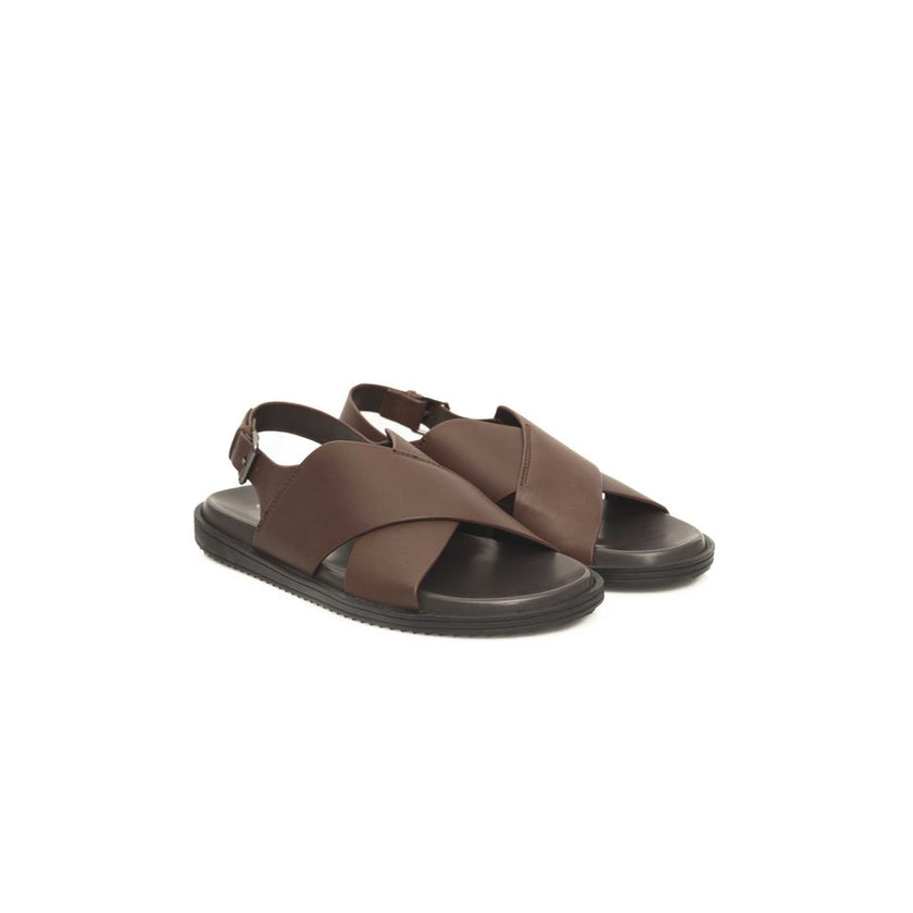 Cerruti 1881 Braune Rindsleder Herren Sandale