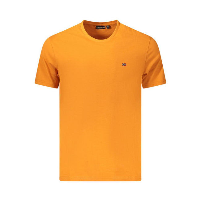 Napapijri Arancione Baumwoll-T-Shirt für Herren