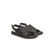 Cerruti 1881 Schwarze Leder-Herrensandale