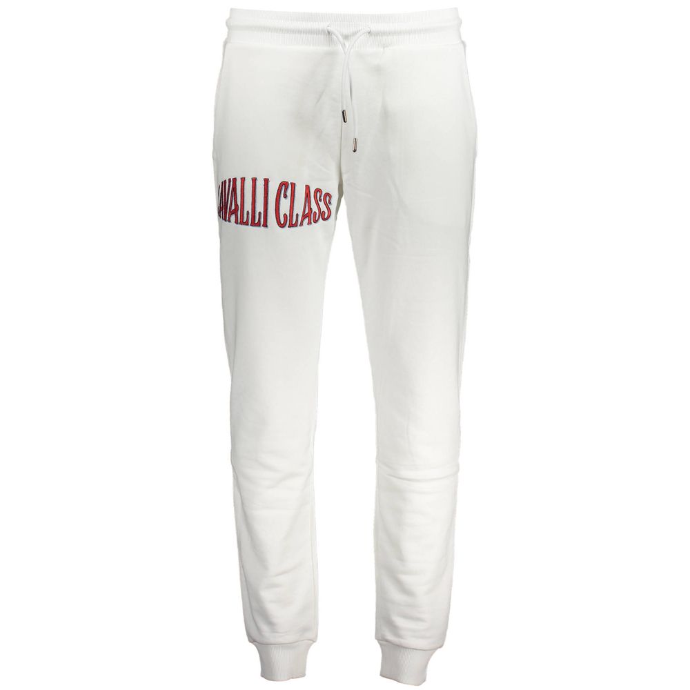 Cavalli Class Bianco Baumwoll-Sweatpant für Herren