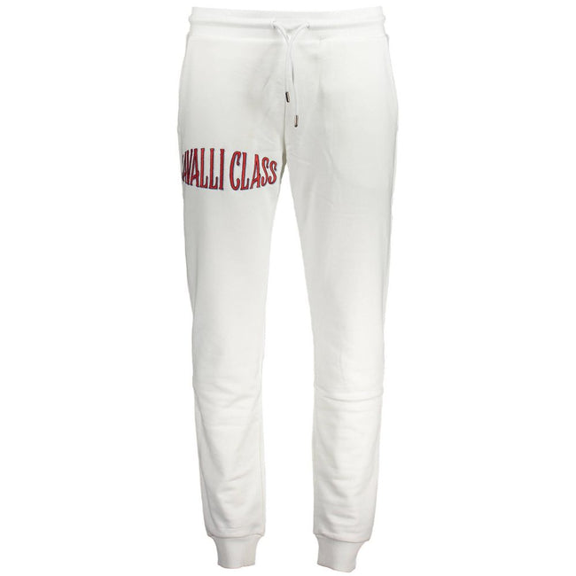 Cavalli Class Bianco Baumwoll-Sweatpant für Herren