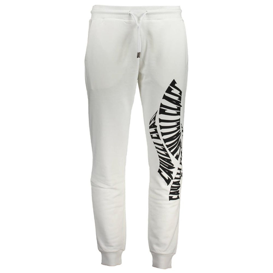 Cavalli Class White Cotton Trousers