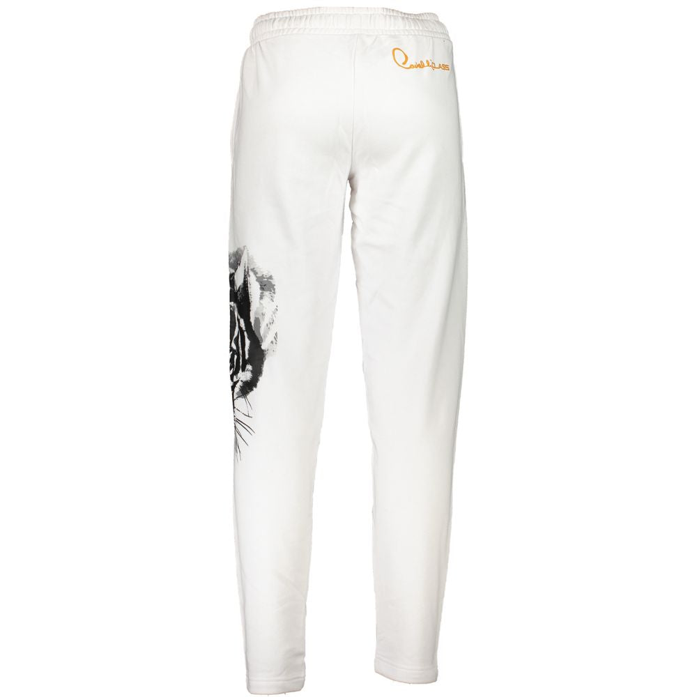 Cavalli Class White Cotton Men's Jogging Pants