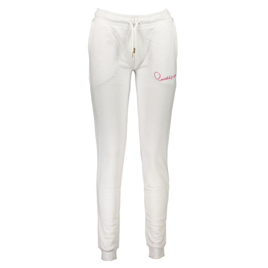 Cavalli Class White Cotton Trousers
