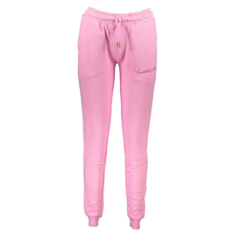 Cavalli Class Pink Cotton Trousers